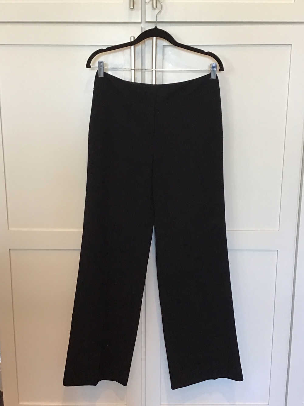 Ann Taylor Black Wide-Leg Trouser Pants